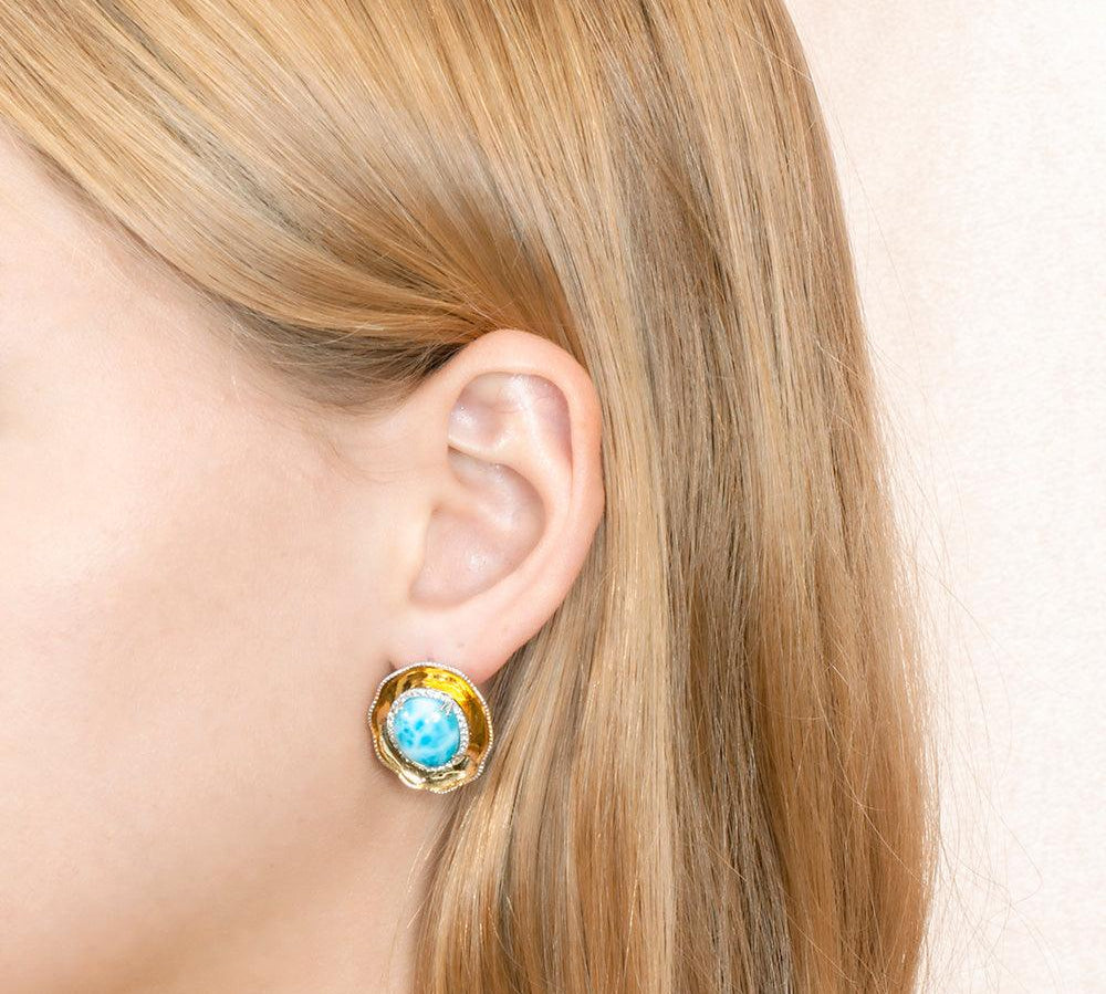 Larimar Royal Sun Earrings Earrings Island by Koa Nani 