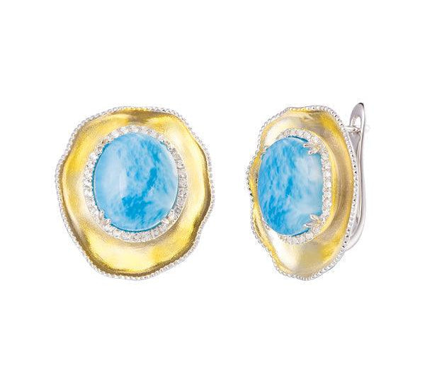 Larimar Royal Sun Earrings Earrings Island by Koa Nani 