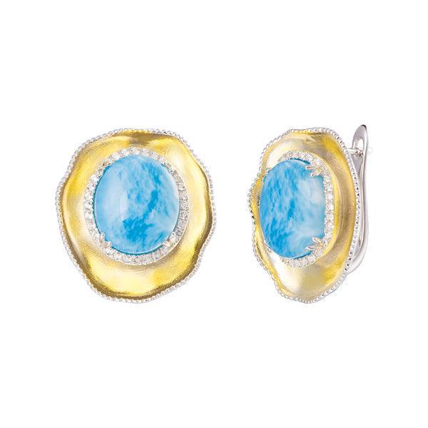 Larimar Royal Sun Earrings Earrings Island by Koa Nani 