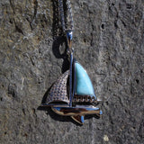 Larimar Sailboat Pendant Pendant Island by Koa Nani 
