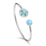 Larimar Sand Dollar & Full Moon Sleek Bangle Bangle Island by Koa Nani 