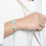 Larimar Sand Dollar & Full Moon Sleek Bangle Bangle Island by Koa Nani 