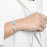 Larimar Sand Dollar & Full Moon Sleek Bangle Bangle Island by Koa Nani 