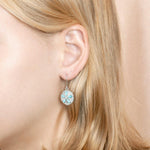 Larimar Sand Dollar Hook Earrings Earrings Island by Koa Nani 