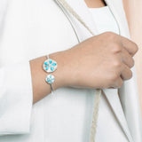 Larimar Sand Dollar Lovers Sleek Bangle Bangle Island by Koa Nani 