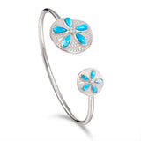 Larimar Sand Dollar Lovers Sleek Bangle Bangle Island by Koa Nani 