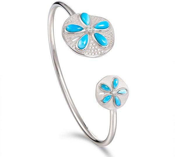Larimar Sand Dollar Lovers Sleek Bangle Bangle Island by Koa Nani 