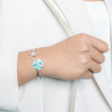 Larimar Sand Dollar & Starfish Sleek Bangle Bangle Island by Koa Nani 