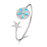 Larimar Sand Dollar & Starfish Sleek Bangle Bangle Island by Koa Nani 