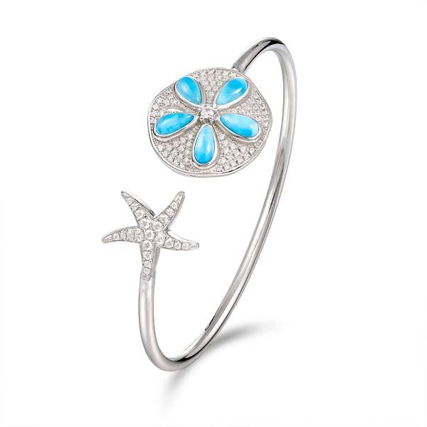 Larimar Sand Dollar & Starfish Sleek Bangle Bangle Island by Koa Nani 