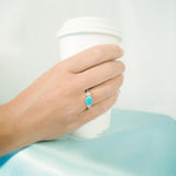 Larimar & Sapphire Ring Ring Island by Koa Nani 