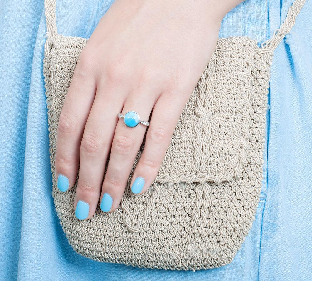 Larimar Saturn Ring Ring Island by Koa Nani 