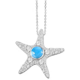 Larimar Sea Star Pavé Pendant Pendant Island by Koa Nani 