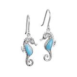 Larimar Seahorse Hook Earrings Earrings Island by Koa Nani 