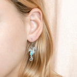 Larimar Seahorse Lovers Hook Earrings Earrings Island by Koa Nani 