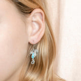 Larimar Seahorse Lovers Hook Earrings Earrings Island by Koa Nani 