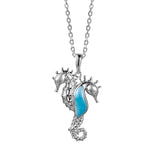 Larimar Seahorse Lovers Pendant Pendant Island by Koa Nani 