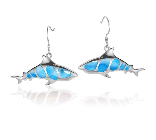 Larimar Shark Earrings Earrings Island by Koa Nani 