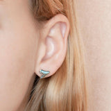 Larimar Shark Tooth Earrings Earrings Island by Koa Nani 