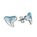 Larimar Shark Tooth Earrings Earrings Island by Koa Nani 