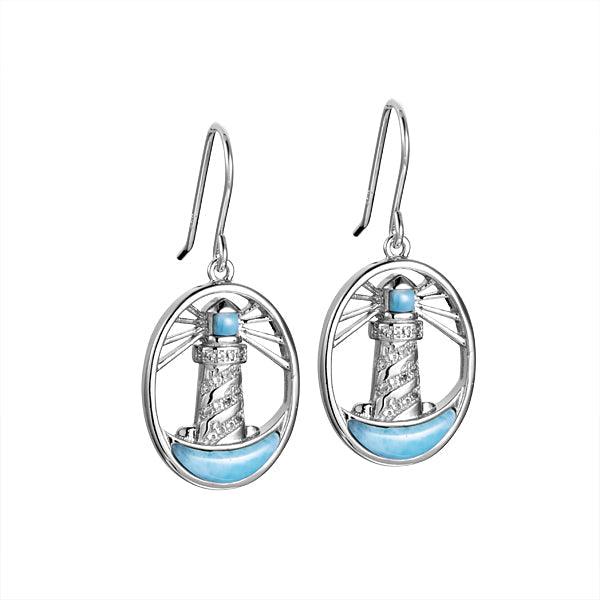 Larimar Shining Lighthouse Earrings Earrings Island by Koa Nani 