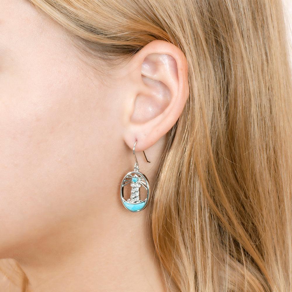 Larimar Shining Lighthouse Earrings Earrings Island by Koa Nani 
