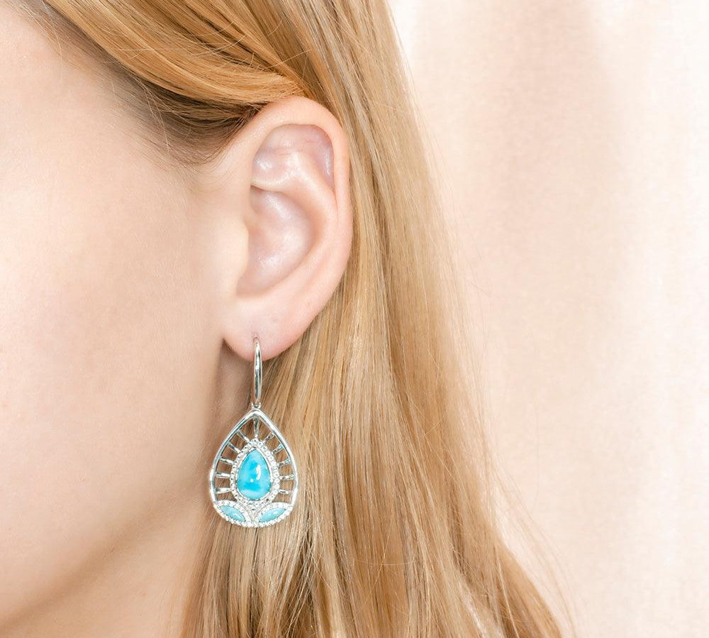 Larimar Shrine Earrings Earrings Island by Koa Nani 
