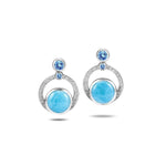 Larimar Solar Eclipse Earrings Earrings Island by Koa Nani 