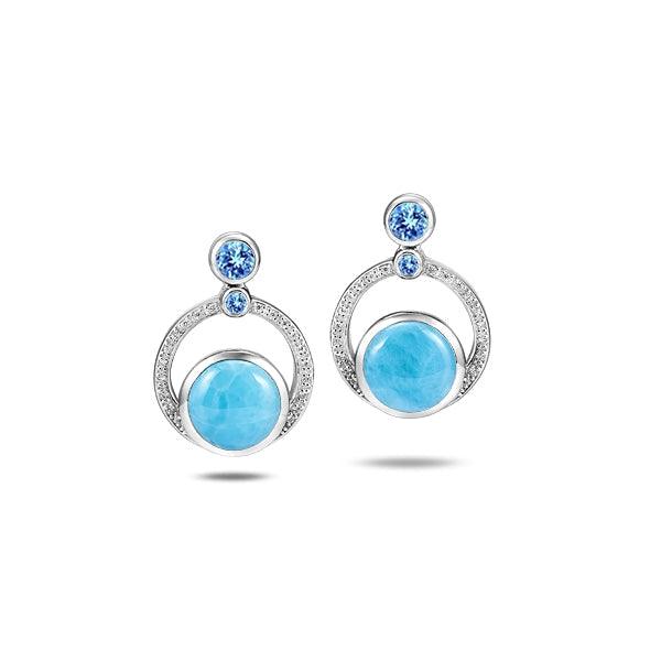 Larimar Solar Eclipse Earrings Earrings Island by Koa Nani 