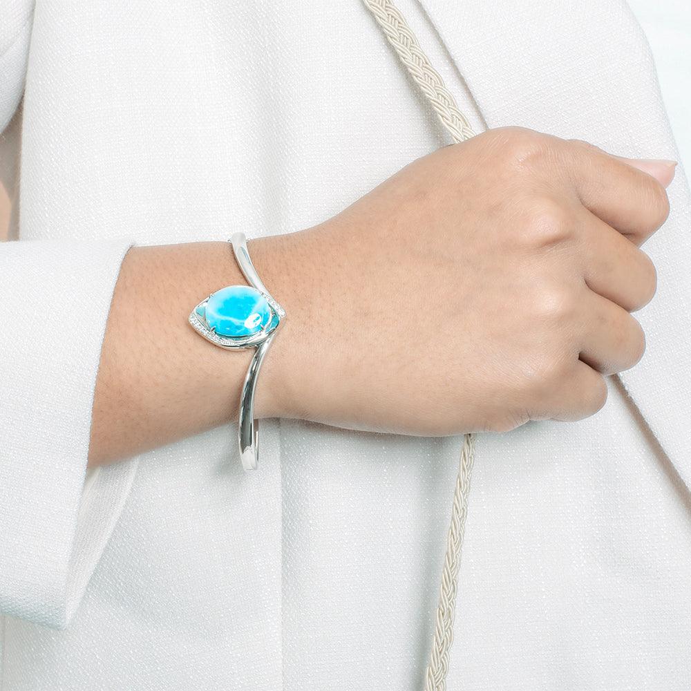 Larimar Sparkling Eye Bangle Bangle Island by Koa Nani 