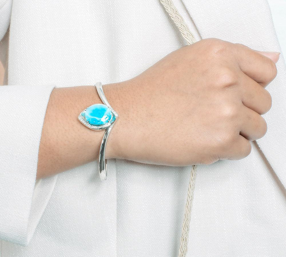 Larimar Sparkling Eye Bangle Bangle Island by Koa Nani 