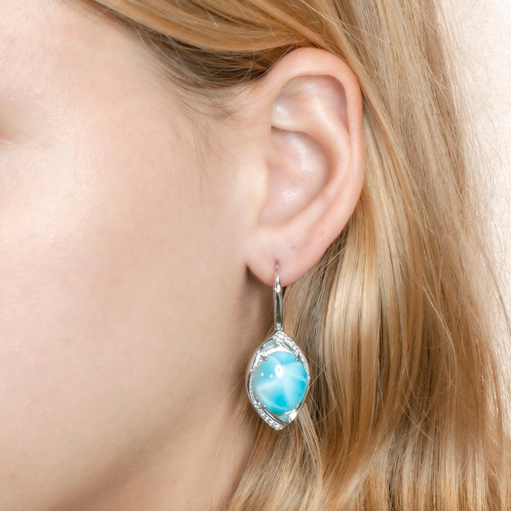 Larimar Sparkling Eye Earrings Earrings Island by Koa Nani 