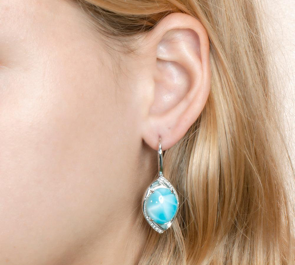 Larimar Sparkling Eye Earrings Earrings Island by Koa Nani 