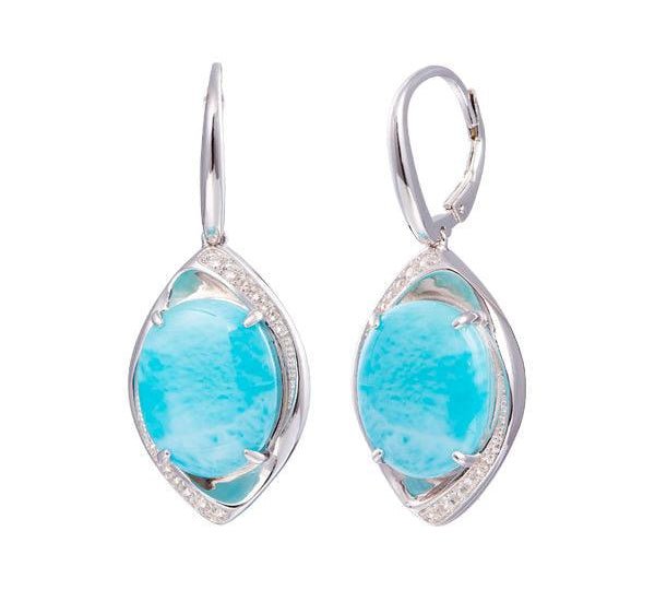Larimar Sparkling Eye Earrings Earrings Island by Koa Nani 