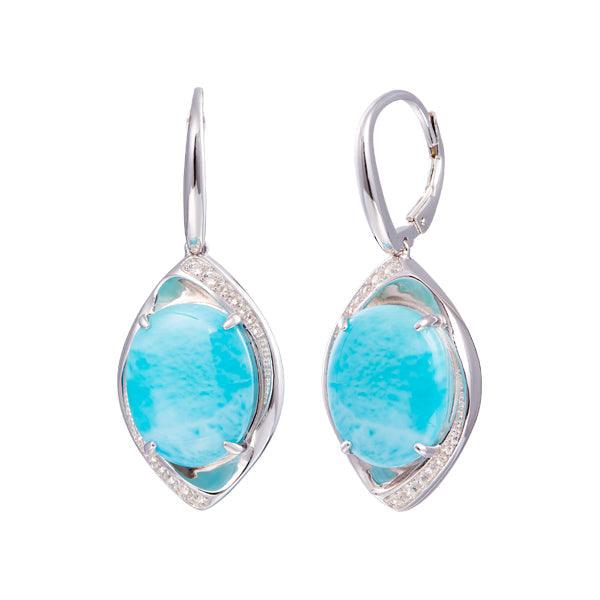 Larimar Sparkling Eye Earrings Earrings Island by Koa Nani 