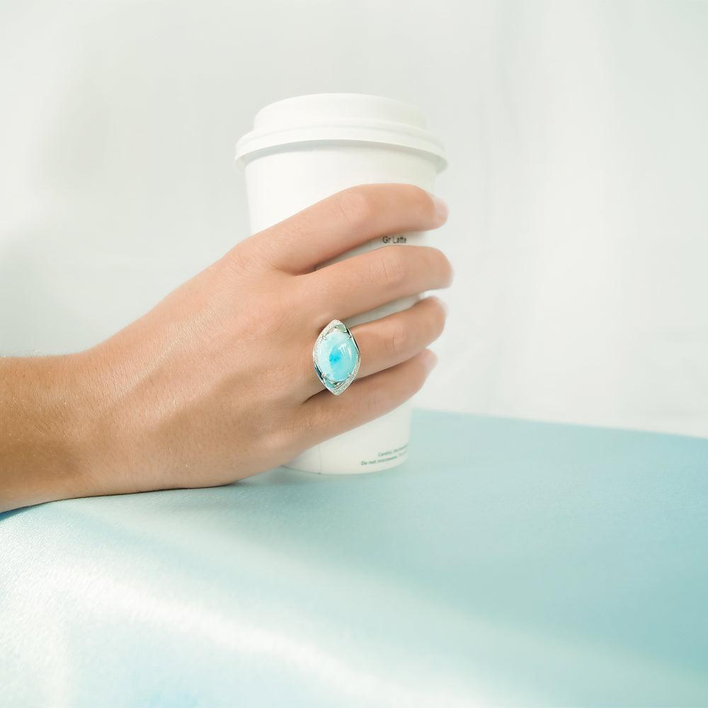 Larimar Sparkling Eye Ring Ring Island by Koa Nani 