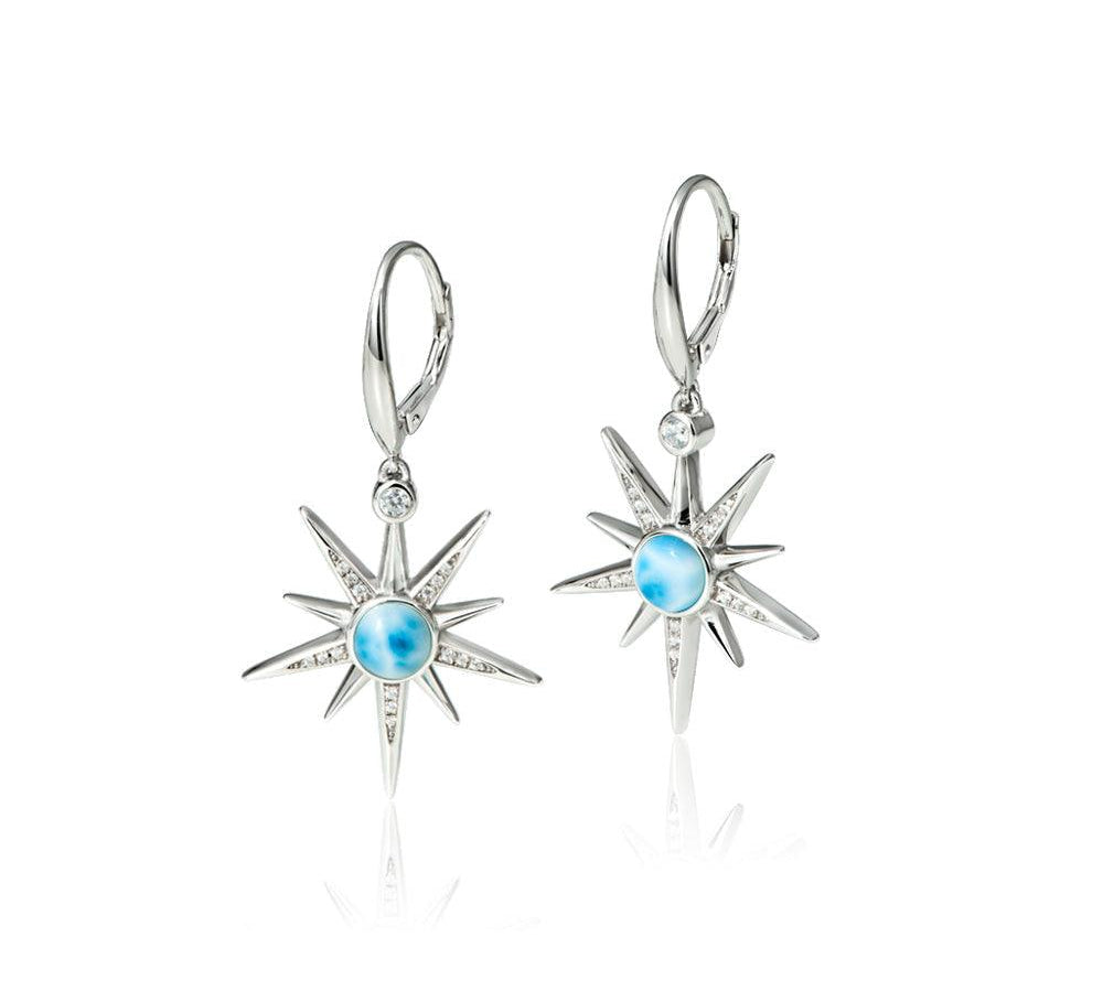 Larimar Star Urchin Earrings Earrings Island by Koa Nani 