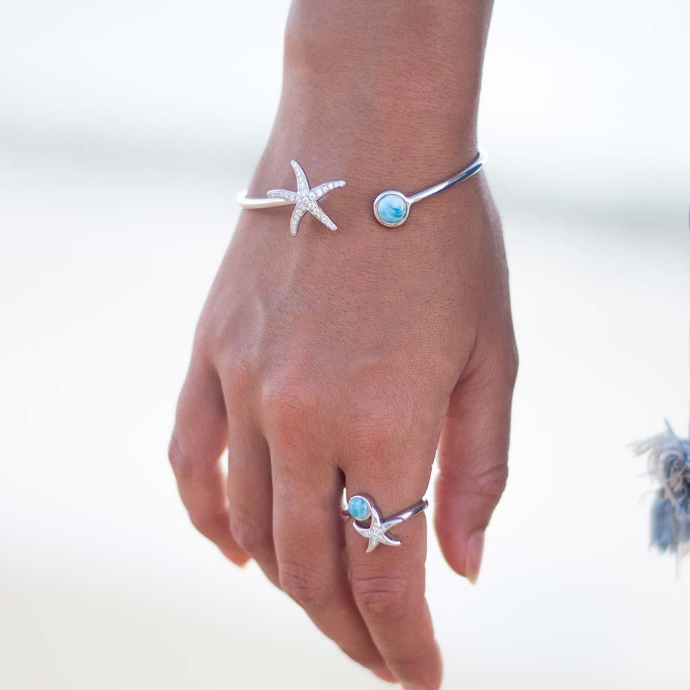 Larimar Starfish Bangle Bangle Island by Koa Nani 