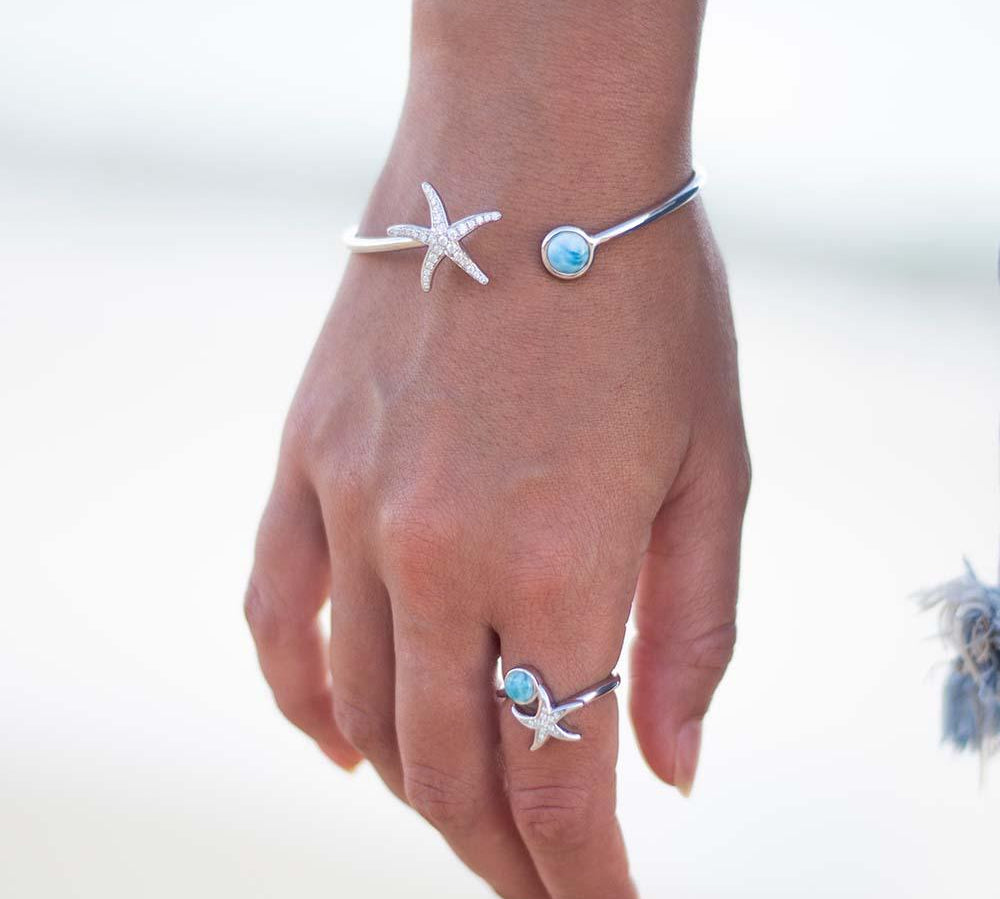 Larimar Starfish Bangle Bangle Island by Koa Nani 