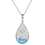 Larimar Sun and Wave Teardrop Pendant Pendant Island by Koa Nani 