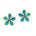 Larimar Sunrise Plumeria Earrings Earrings Island by Koa Nani 
