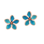 Larimar Sunrise Plumeria Earrings Earrings Island by Koa Nani 