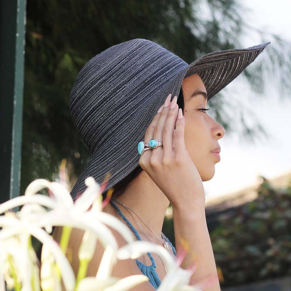Larimar Teardrop Split Band Ring Ring Island by Koa Nani 