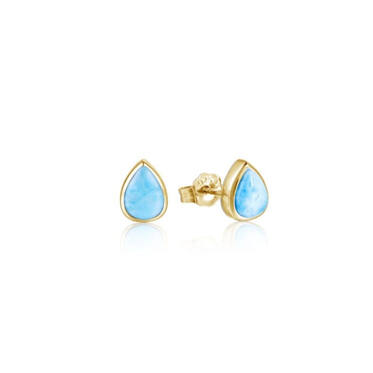 Larimar Teardrop Stud Earrings Earrings Island by Koa Nani 