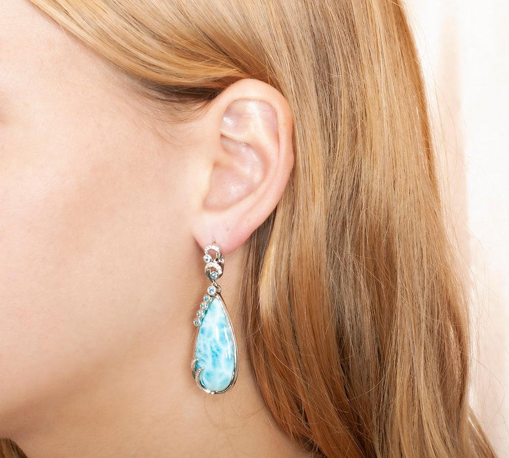 Larimar Tears of Joy Earrings Earrings Island by Koa Nani 