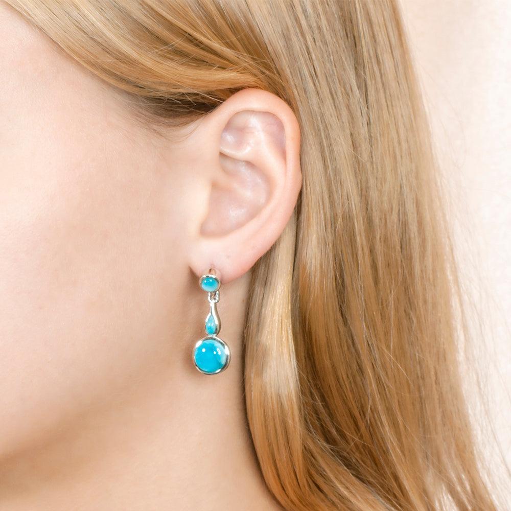Larimar Three Seas Earrings Earrings Island by Koa Nani 
