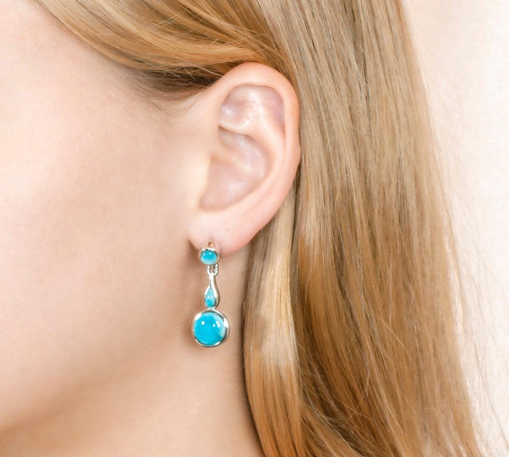 Larimar Three Seas Earrings Earrings Island by Koa Nani 