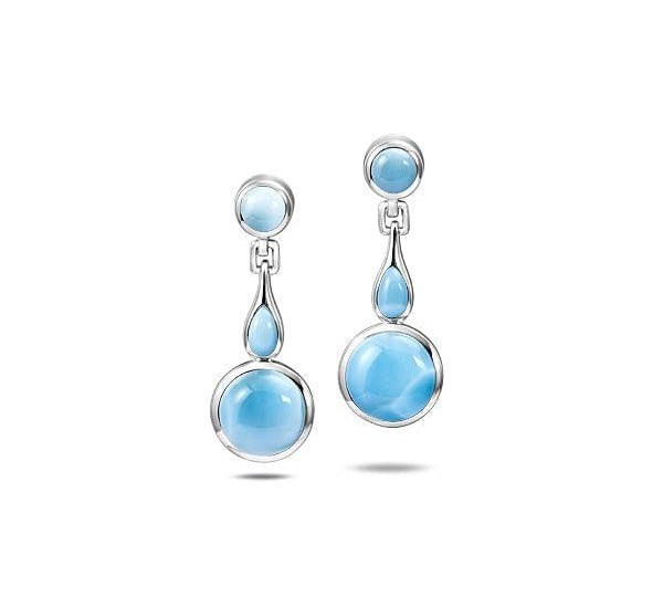 Larimar Three Seas Earrings Earrings Island by Koa Nani 