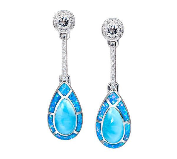 Larimar Tidepool Teardrop Earrings Earrings Island by Koa Nani 