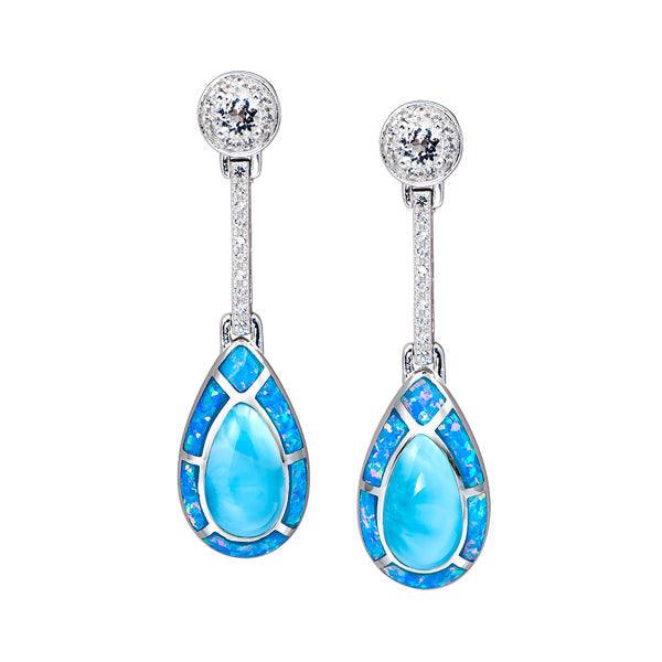 Larimar Tidepool Teardrop Earrings Earrings Island by Koa Nani 